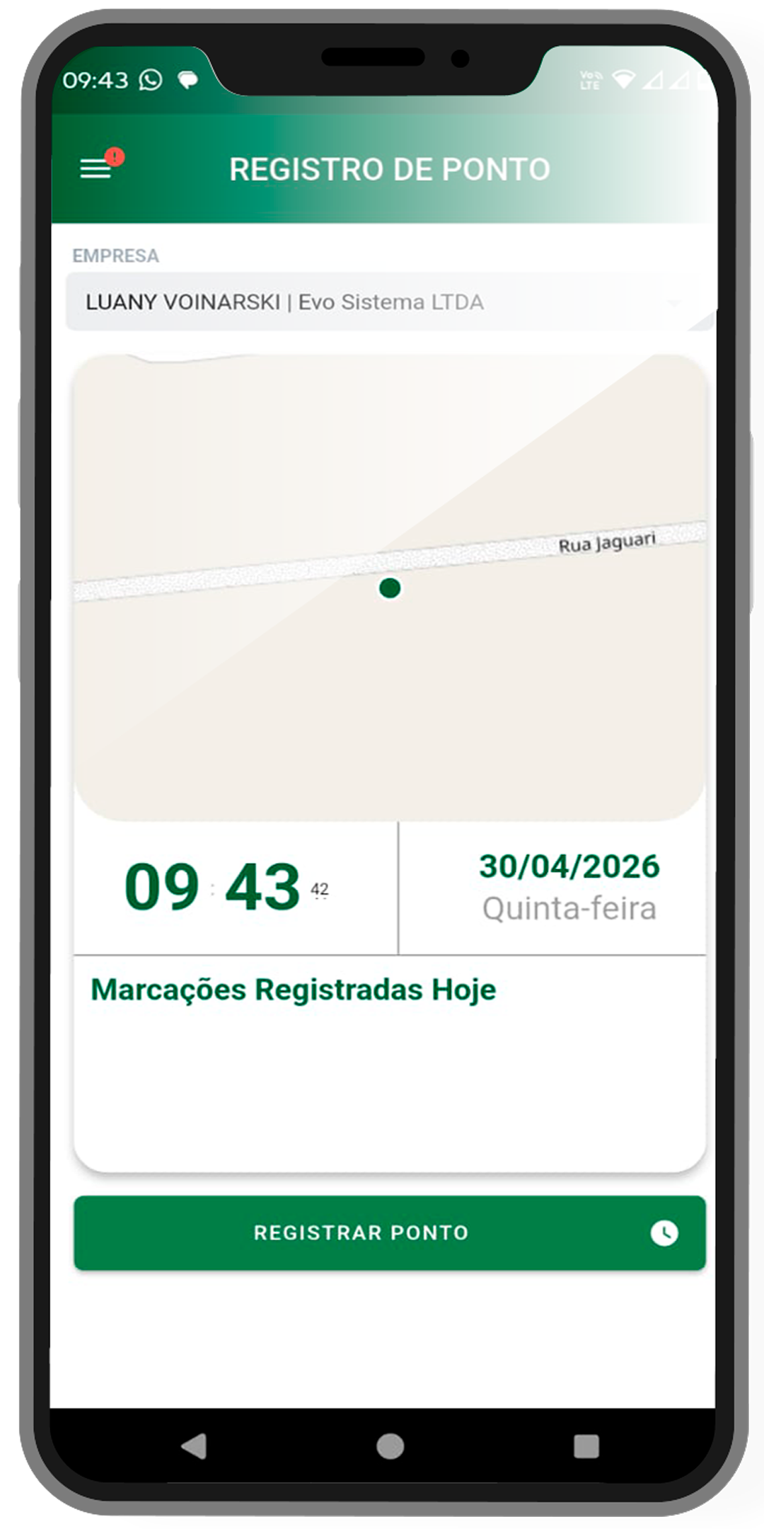 Mockup App EVO Ponto